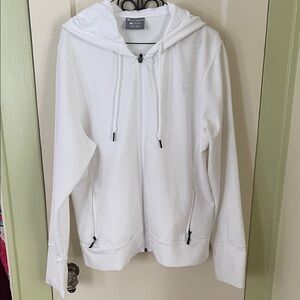 Champion White Zip-Up Hoodie